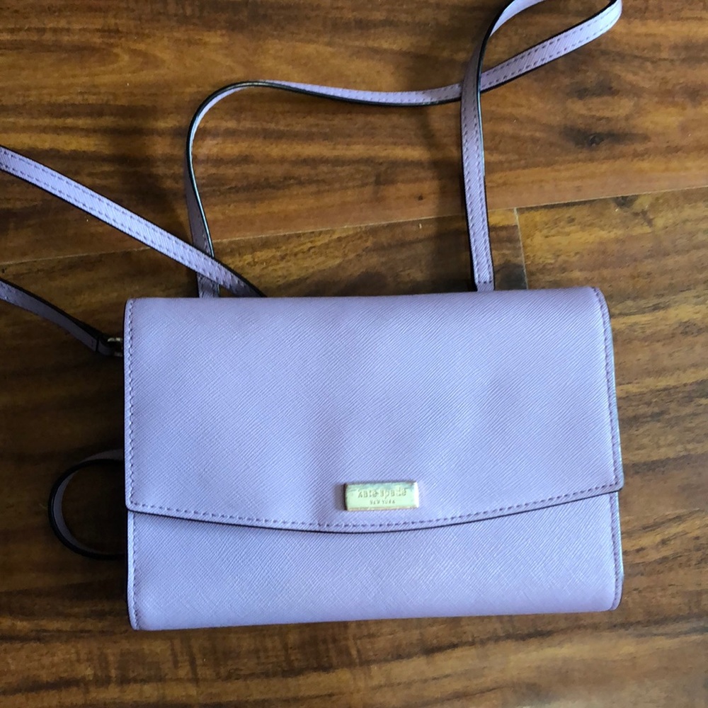 Kate spade cross body wallet purse purple small